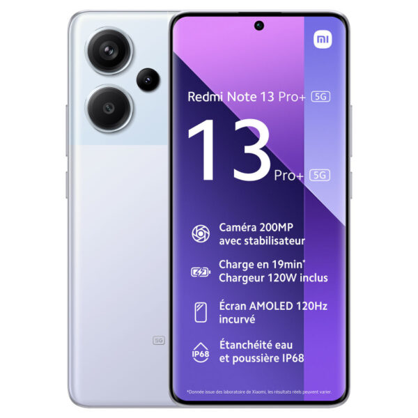 Smartphone Xiaomi Redmi Note 13 Pro+ 12Go – 512Go 5G – Violet Tunisie