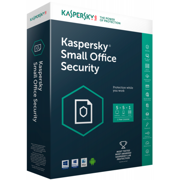 Antivirus Kaspersky Small Office Security (10 Postes + 1 Serveur) – KL45418BKFS-20MWCA Tunisie