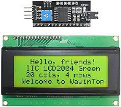 Module LCD série IIC  I2C 2004, 20×4 caractères, jaune vert avec rétroéclairage Tunisie