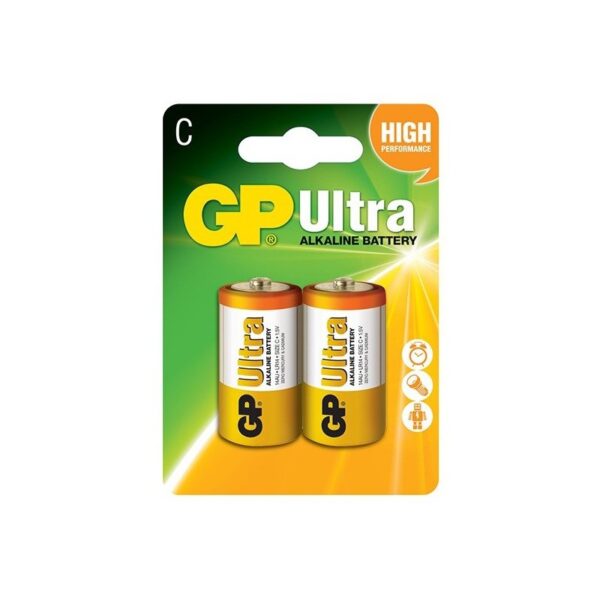 2x Piles Gp Ultra Alkaline C Lr14 Tunisie
