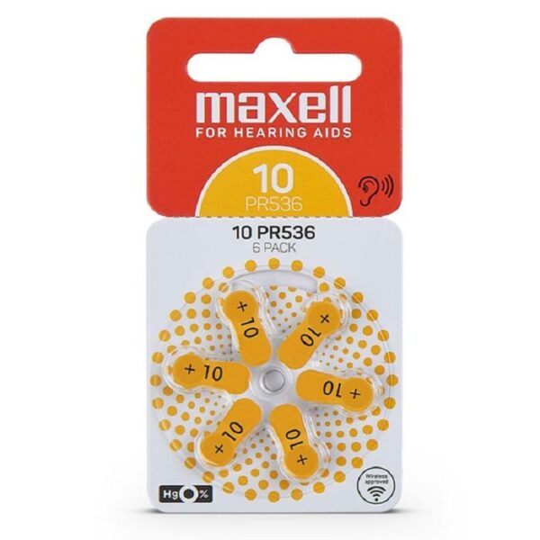 6x Piles Maxell Hearing Aid 10 Pour Appareils Auditifs Tunisie