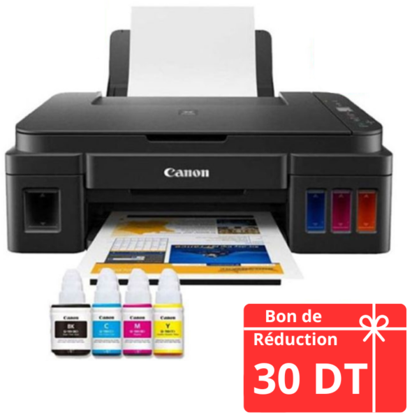 Imprimante Jet D’encre Canon Pixma G-2410 Multifonction 3en1 Couleur – Noir Tunisie