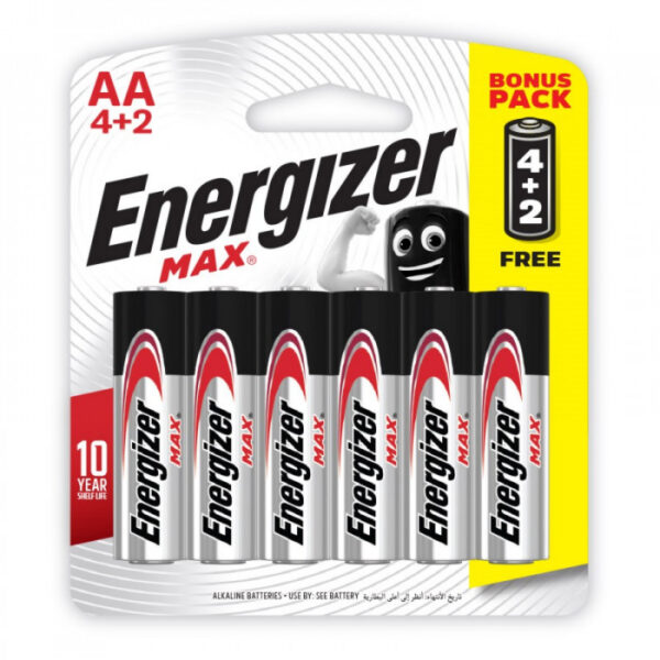 6x Piles Energizer Max E91 Tunisie