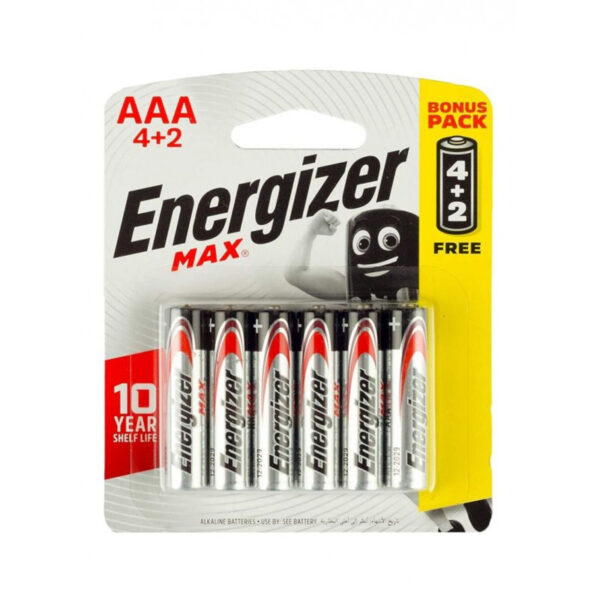 6x Piles Energizer Max E92 Tunisie