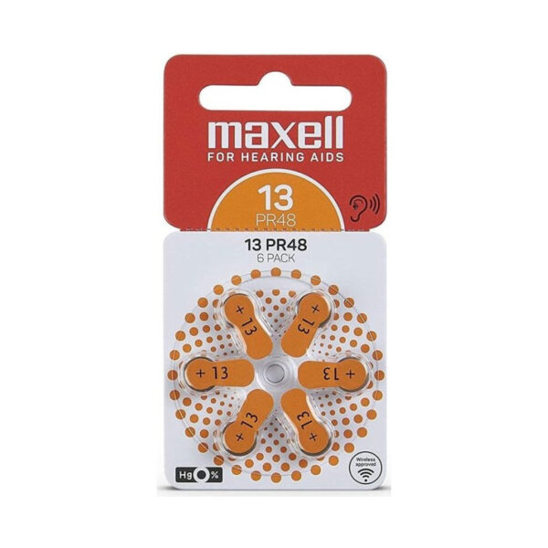 6x Piles Maxell Hearing Aid 13 Pour Appareils Auditifs Tunisie