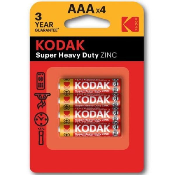 4x Piles Kodak Super Heavy Duty AAA Tunisie