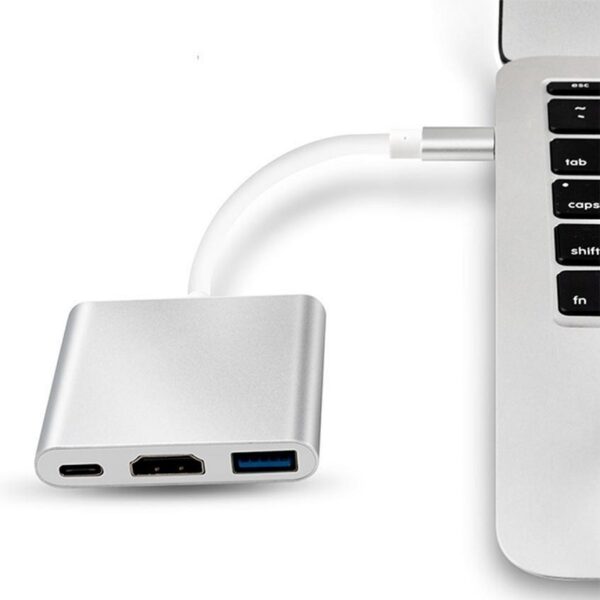 Adaptateur 3 en 1 USB Type C Vers HDMI / USB 3.0 / USB-C Tunisie