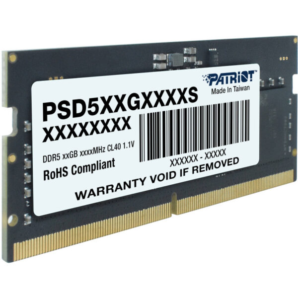 Barette Mémoire Patriot Signature LINE SODIMM DDR5 CL40 16 GO 4800MHZ – PSD516G480081S Tunisie