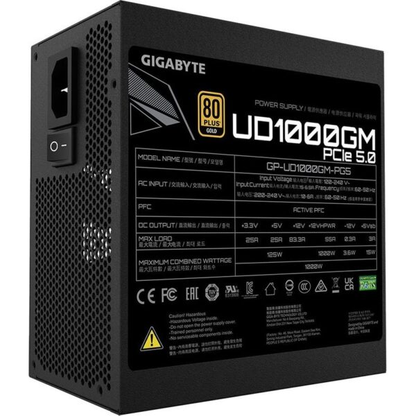 Bloc d’alimentation Gigabyte UD1000GM 1000w 80+ Gold Tunisie