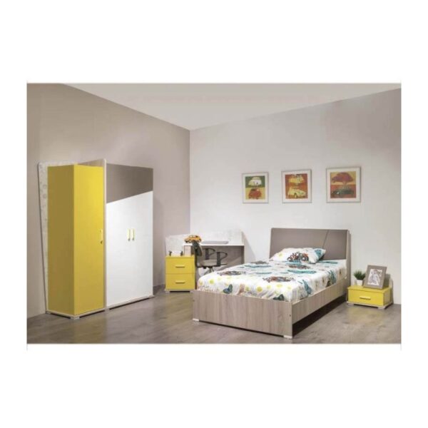 Chambre Enfant STONE 120×90 cm 3 Portes Sotufab CHE23JN/MK000 Jaune Moka & Blanc Tunisie