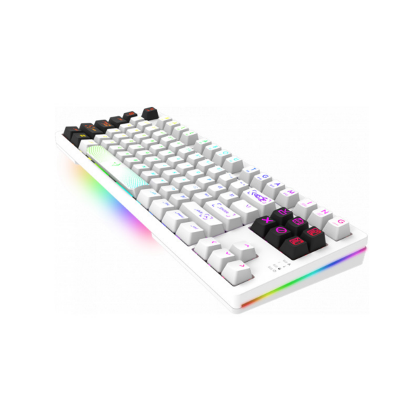 Clavier Gamer Mécanique AQIRYS ALUDRA TKL 100% Anti-ghosting RGB – Blanc Tunisie