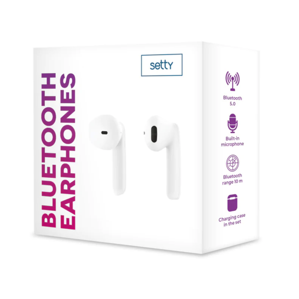 Écouteurs sans fil SETTY TWS Bluetooth – Blanc Tunisie