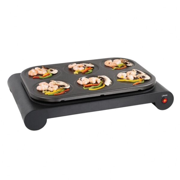 Grill Raclette LIVOO avec 6 Mini Poêle DOM200 Noir Tunisie