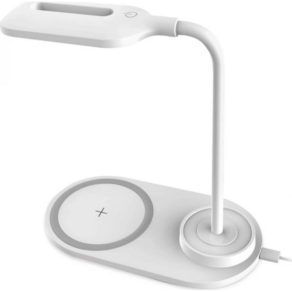 Lampe De Bureau Platinet LED Avec Chargeur Sans Fil 10W – Blanc Tunisie