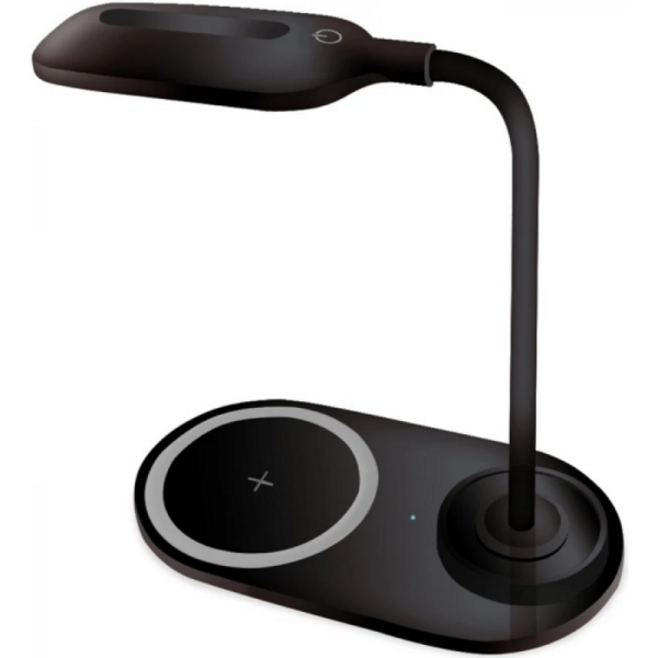 Lampe De Bureau Platinet LED Avec Chargeur Sans Fil 10W – Noir Tunisie