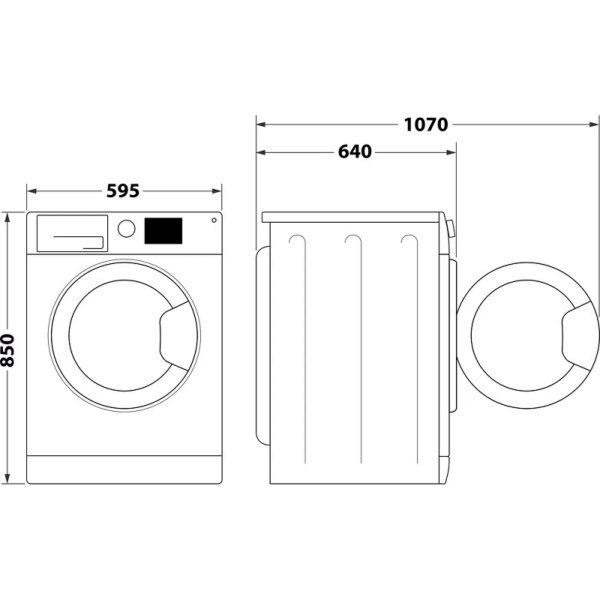 Machine à Laver Frontale Inverter Ariston AQ113D697DXEX 11 Kg Silver Tunisie