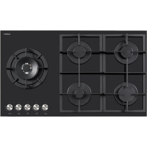 Plaque De Cuisson à Gaz Premium 5 Feux 90 cm AP951.BS03 Noir Tunisie