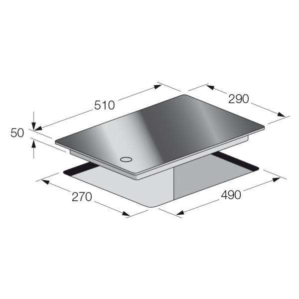 Plaque de Cuisson Focus Domino 30 cm SOFT.33 Vitro Noir Tunisie