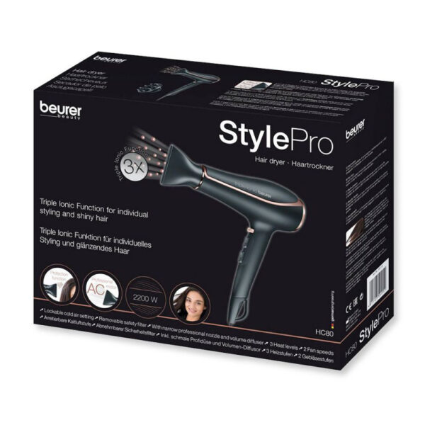 Sèche Cheveux Pro Beurer HC80 2200W Noir Tunisie