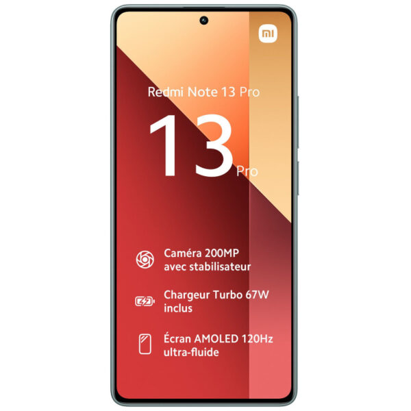 Smartphone Xiaomi Redmi Note 13 Pro 12Go 512Go – Vert Tunisie