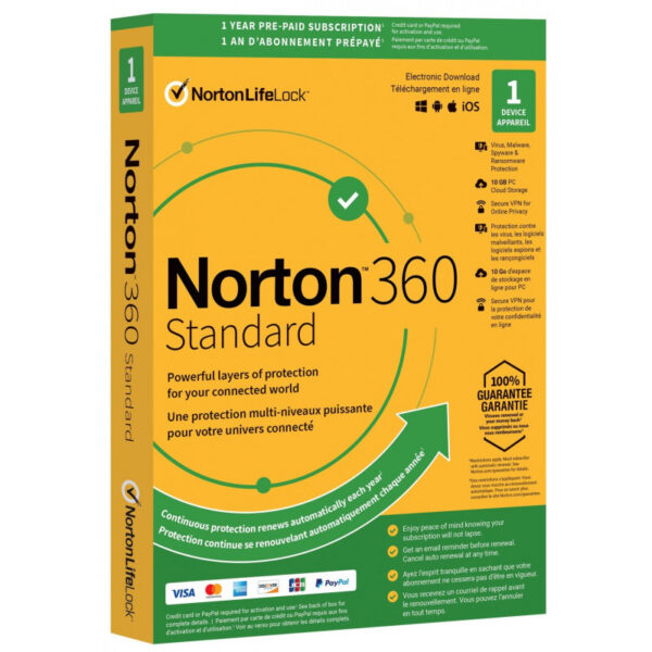 Antivirus Norton 360 Standard 1 An 1 Appareil – 21411134 Tunisie