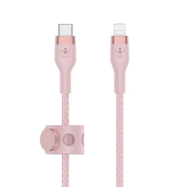Cable De Charge Belkin Boost Charge Pro Flex USB-C Vers Lightning – Rose Tunisie