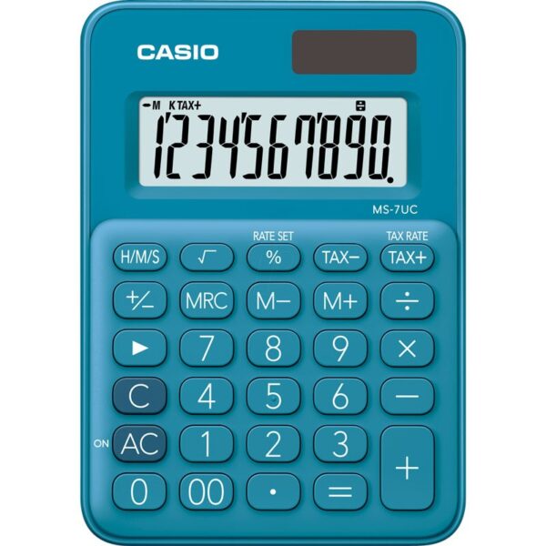 Calculatrice de bureau Casio – MS-7UC-UC Bleu Tunisie