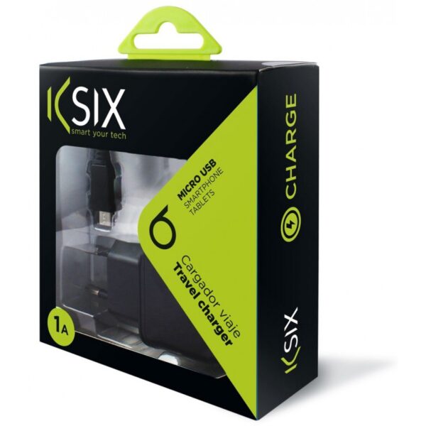 Chargeur Secteur KSIX Micro USB – Noir – B1740CD02 Tunisie