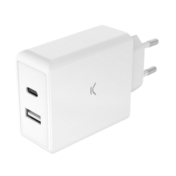 Chargeur Ksix  65w Dual Usb C + A Gan – Blanc – BXCDC65DGAN Tunisie