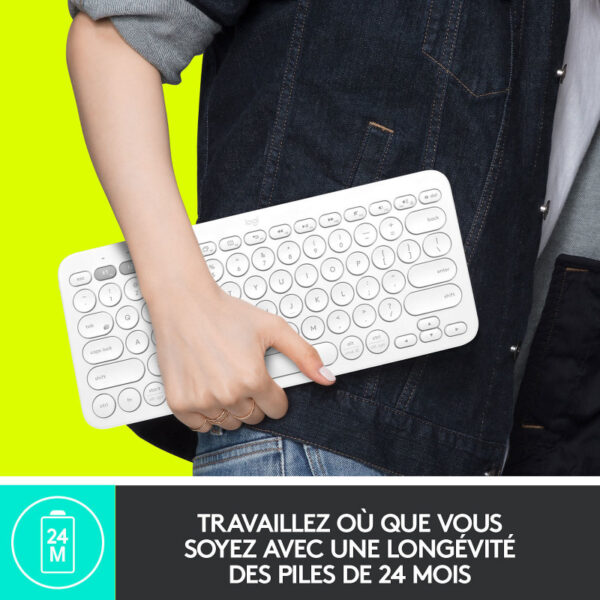 Clavier Sans Fil Bluetooth Logitech Multi-device Keyboard K380 Gris-007568 Tunisie