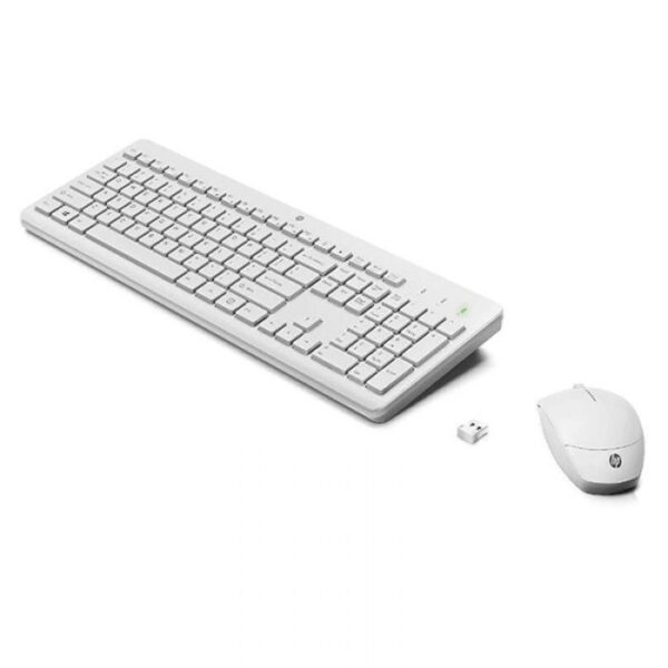 Ensemble Clavier + Souris Sans Fil Hp 230 Azerty – BLANC – 3L1F0AA Tunisie