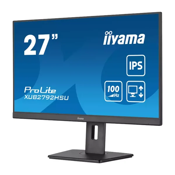 écran iiyama ProLite 27″ IPS FullHD 100 Hz Avec Pied Réglable En Hauteur – XUB2792HSU-B6 Tunisie