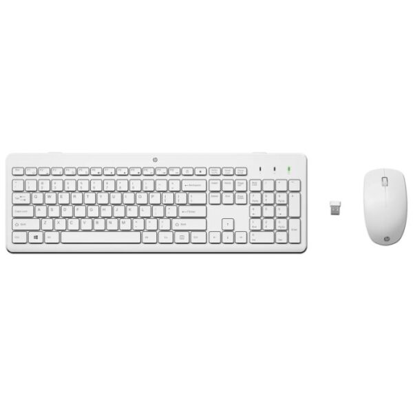 Ensemble Clavier + Souris Sans Fil Hp 230 Azerty – BLANC – 3L1F0AA Tunisie