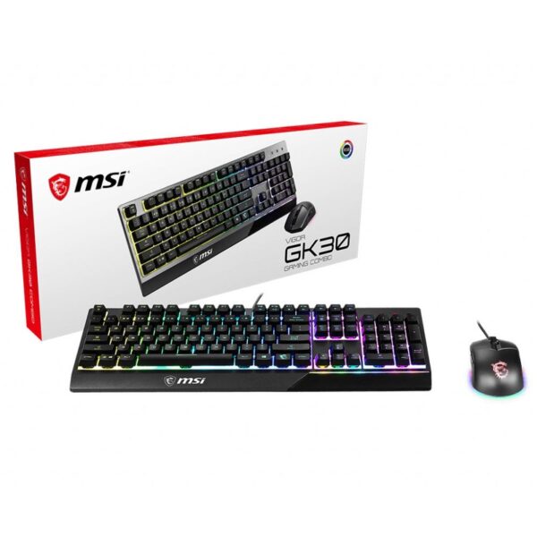 Ensemble Clavier & Souris Gamer MSI Vigor GK30 + Clutch GM11 – Noir – S11-04FR601-CLA Tunisie