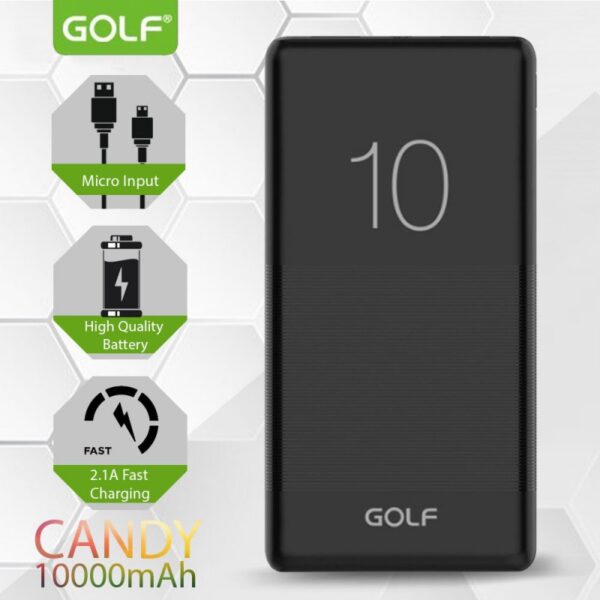 Power Bank GOLF G80 Candy 10000MAH double sortie USB Tunisie