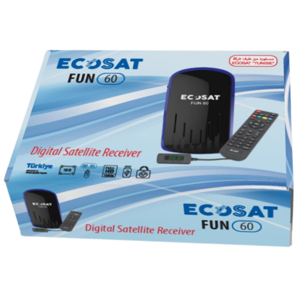 Récepteur Numérique Ecosat Fun 60 Hd – ECOSAT-FUN-60HD Tunisie