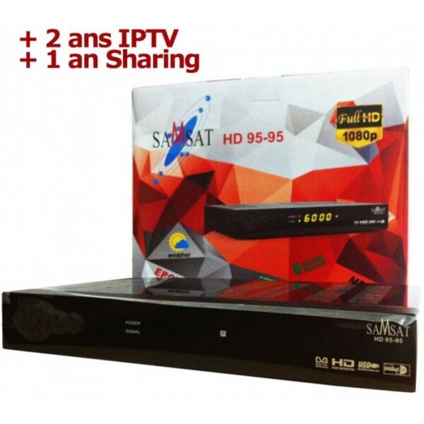 Récepteur SAMSAT 9595 HD – 2 Ans IPTV + 1 an Sharing Tunisie