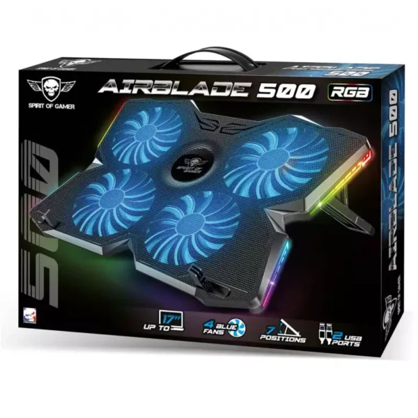 Refroidisseur Spirit Of Gamer Airblade 500 RGB Pour Pc Portable 17″- SOG-VE500RGB Tunisie