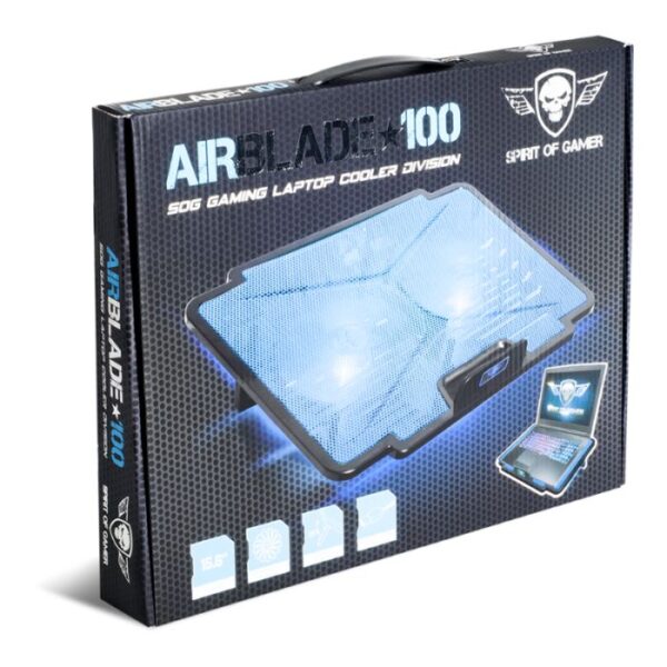 Refroidisseur Pc Portable 15.6″ SPIRIT OF GAMER Airblade 100 – Bleu – SOG-VE100BL Tunisie