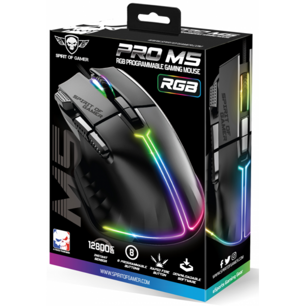 Souris Gaming Spirit Of Gamer PRO-M5 RGB -Noir -S-PM5RGB Tunisie