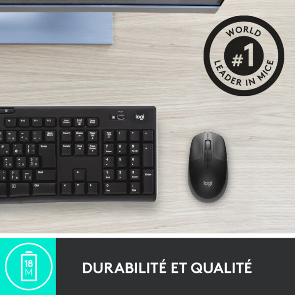 Souris Sans Fil Logitech M190 Charbon -910-005905 Tunisie