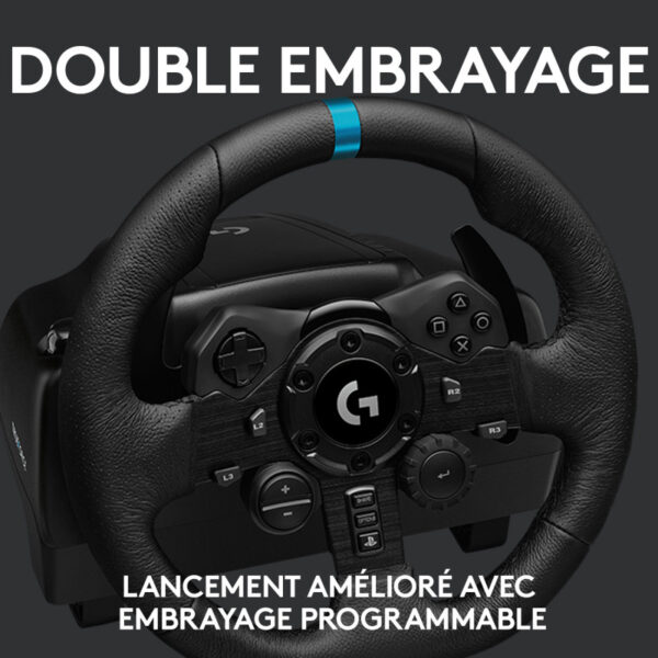 Volant De Course Avec Pédales Logitech G G923 Pour Pc , Playstation 4 Et 5 – Noir – 941-000149 Tunisie