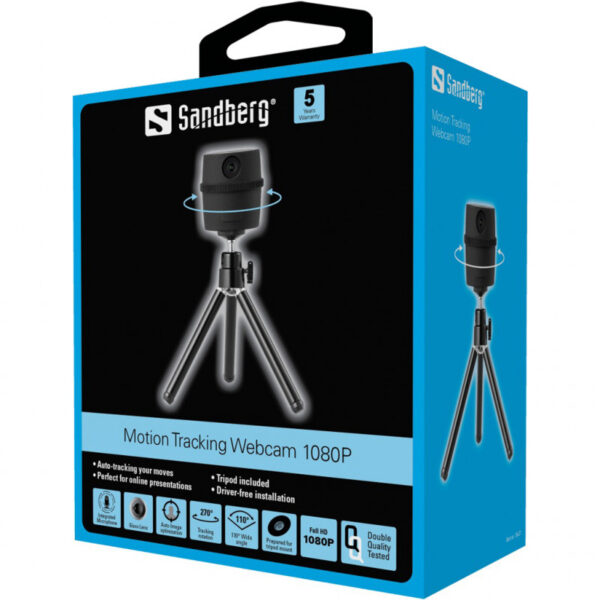 Webcam USB Sandberg Motion Tracking 1080P -Noir -134-27 Tunisie