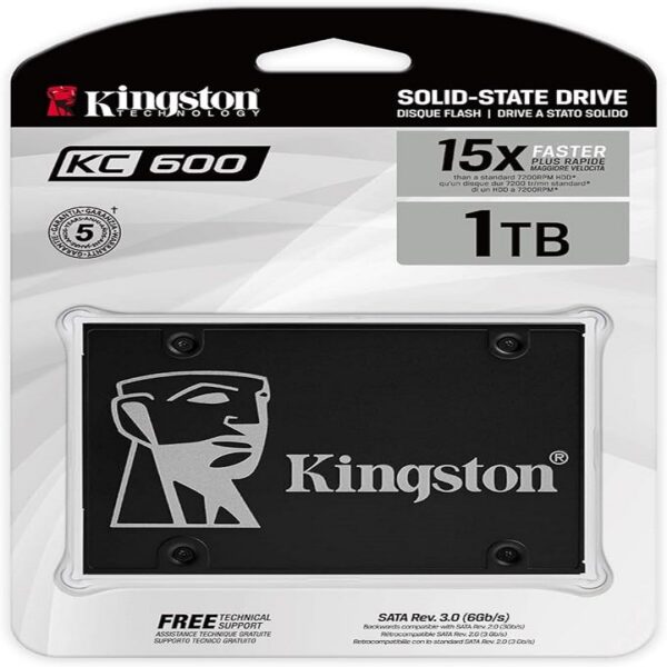 Kingston Technology Kc600 2.5″ 1024 Go Série Ata Iii 3d Tlc – SKC600/1024G Tunisie