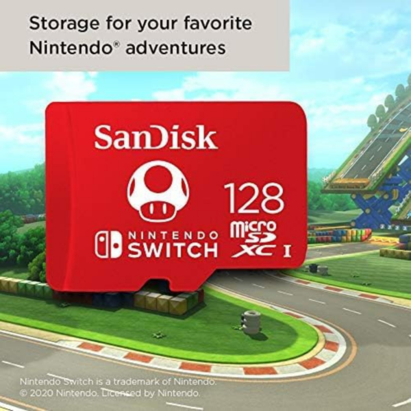 Carte microSDXC UHS-I SanDisk pour Nintendo Switch 128 Go jusqu’à 100 MB/s UHS-I Class 10 U3 -SDSQXAO-128G-GNCZN Tunisie