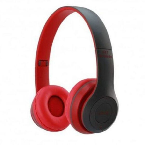 Casque Stéréo MP3 Sans Fil P47 Bluetooth – Rouge – P47-ROUGE Tunisie