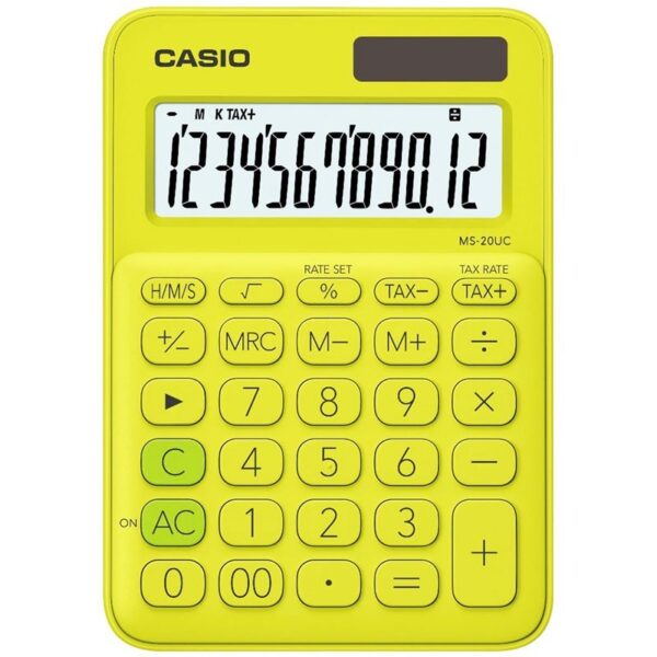 Calculatrice de bureau Casio (MS-20-UC-YG) Jaune Tunisie