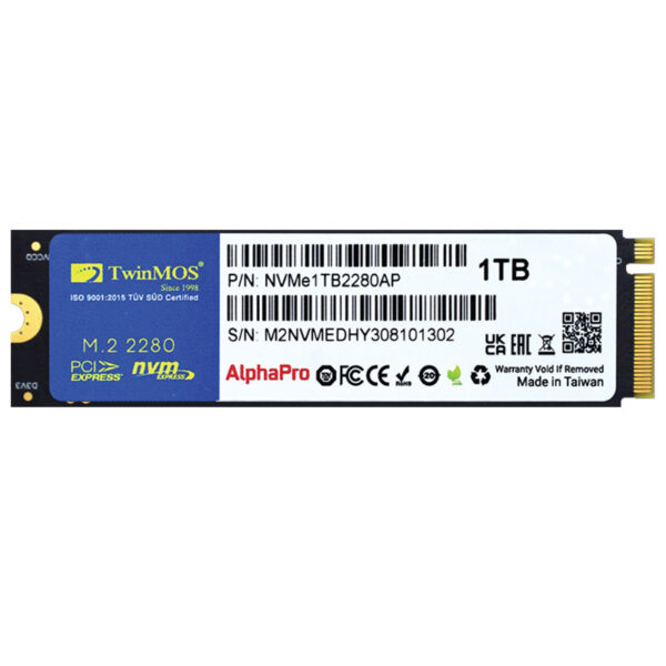 Disque Dur SSD Twinmos AlphaPro 1To NVME PCIE M.2 – NVME1TB2280AP Tunisie