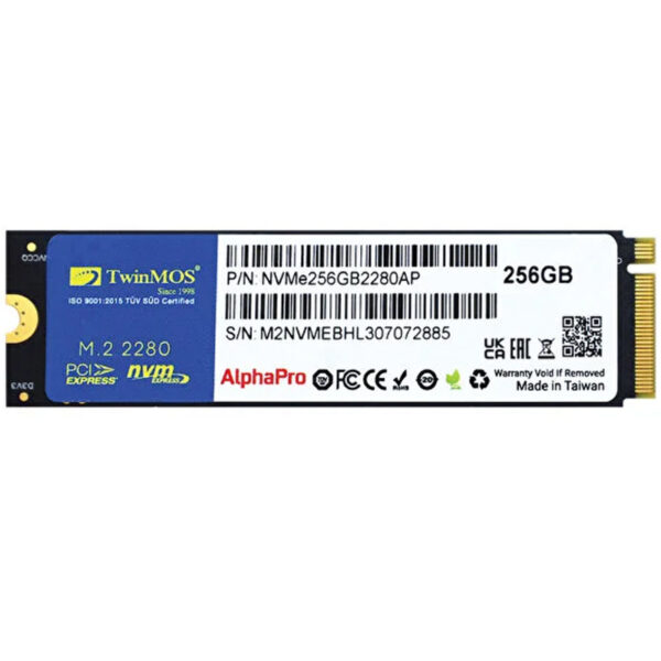 Disque Dur SSD Twinmos AlphaPro 256Go NVME PCIE M.2 – NVME256GB2280AP Tunisie