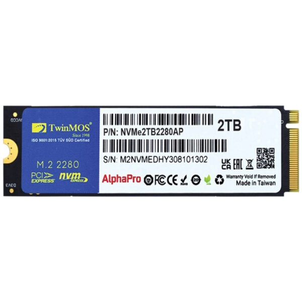 Disque Dur SSD Twinmos AlphaPro 2To NVME PCIE M.2 – NVME2TB2280AP Tunisie